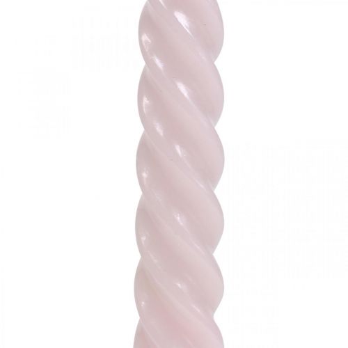 Floristik24 Snoede lys spirallys pink Ø2,2cm H30cm 2stk