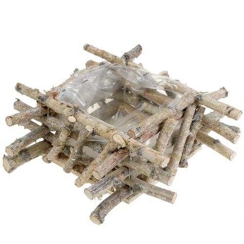 Floristik24 Birkegrene hvidvasket 28cm x 28cm H10cm