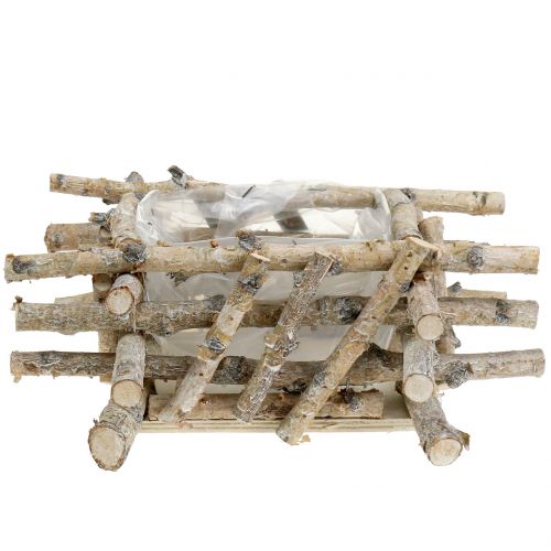 Floristik24 Birkegrene hvidvasket 28cm x 28cm H10cm