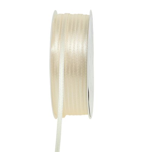 Artikel Gavebånd smalt dekorativt bånd cremefarvet 3mm x 50m