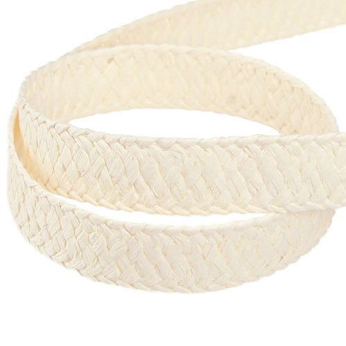 Artikel Gavebånd Cremeflettet Papirbånd 20mm 10m