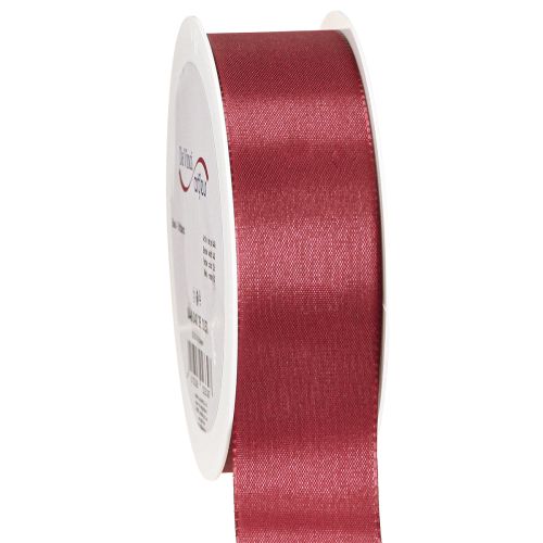 Floristik24 Gavebånd dekorativt bånd taft Bordeaux 40mm 50m