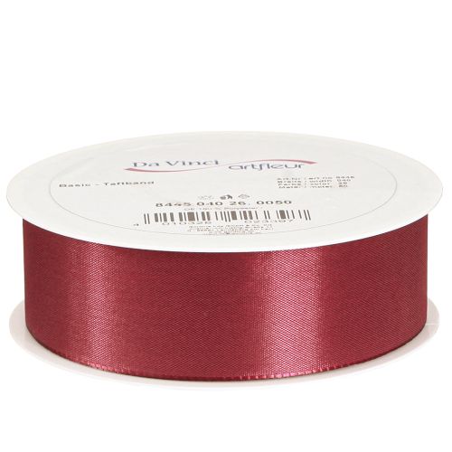 Artikel Gavebånd dekorativt bånd taft Bordeaux 40mm 50m