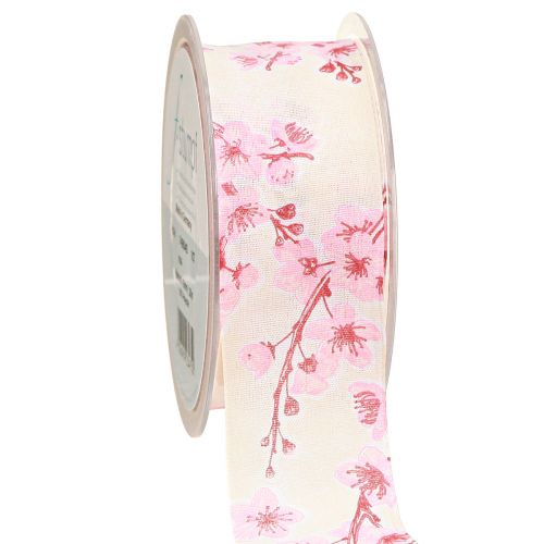 Artikel Gavebånd kirsebærblomst stofbånd Hanami 40mm 20m