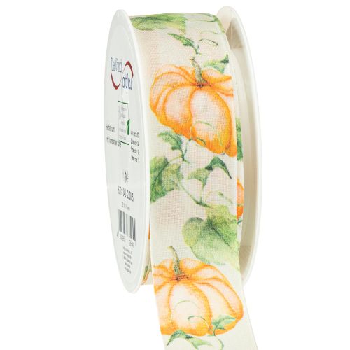 Floristik24 Gavebånd græskarbånd efterår orange 40mm 15m