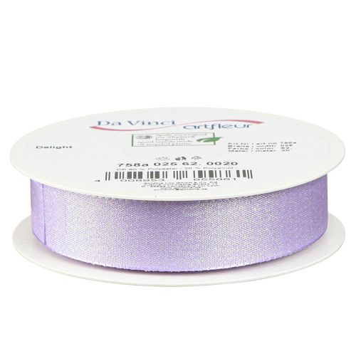 Artikel Gavebånd lilla glimmer dekorationsbånd lilla 25mm 20m