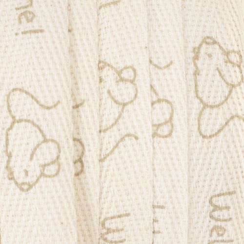 Artikel Gavebånd med lille mus-design, dekorativt bånd til fødsler og dåb, 15 mm bredt, 20 m langt