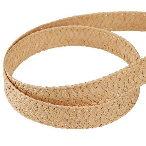 Artikel Gavebånd papir flettet naturpapir bånd 20mm 10m