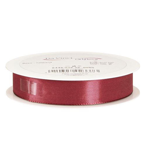 Artikel Gavebånd taftbånd dekorativt bånd bordeaux 25mm 50m