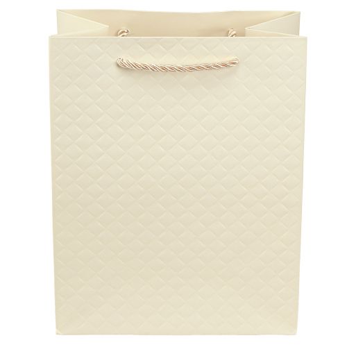 Artikel Gavepose papir gavepose creme 18×10×23cm 1 stk