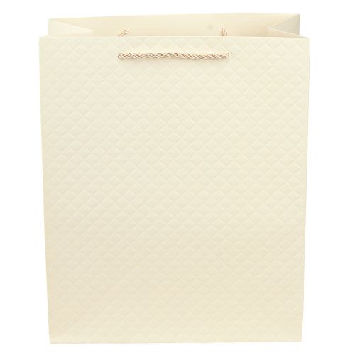 Artikel Gavepose papir gavepose creme 26×12×32cm 1 stk