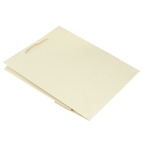 Artikel Gavepose papir gavepose creme 26×12×32cm 1 stk