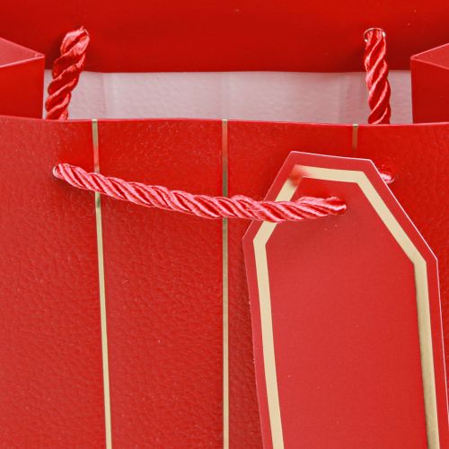 Artikel Gavepose Juletaske rødguld 18×10×23cm 1 stk