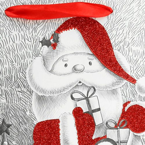 Floristik24 Gavepose julemand 24cm x18cm x 8cm