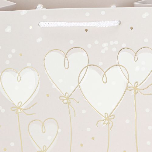 Artikel Gavepose “just gift” gavepose med hanke beige 18×10×23cm 2stk