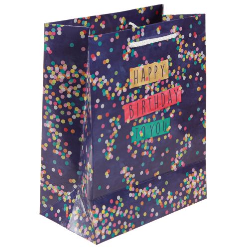 Artikel Gavepose fødselsdag “Happy Birthday” papir 18×10×23cm 2stk