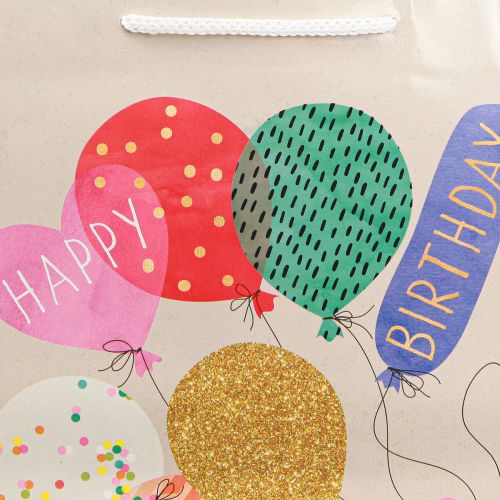 Artikel Gavepose “Happy Birthday” fødselsdagspose papir 26×14×36cm 2stk