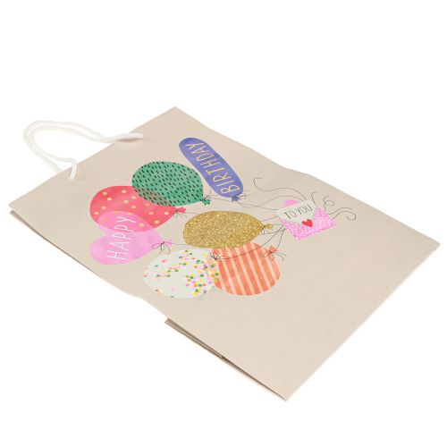 Artikel Gavepose “Happy Birthday” fødselsdagspose papir 26×14×36cm 2stk