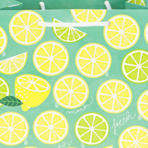 Artikel Gavepose papir citronpose med hanke 18×10×23cm 2stk