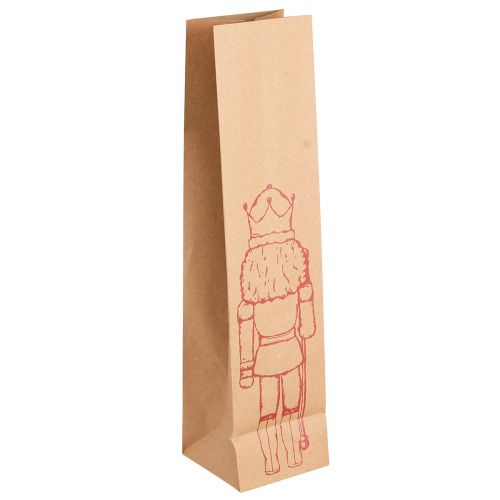 Floristik24 Gavepose Julepapirspose Nøddeknækker 28×8cm 5 stk