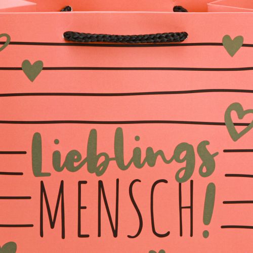 Floristik24 Gavepose med hjerter “Favoritperson” papir 18×10×23cm 2stk