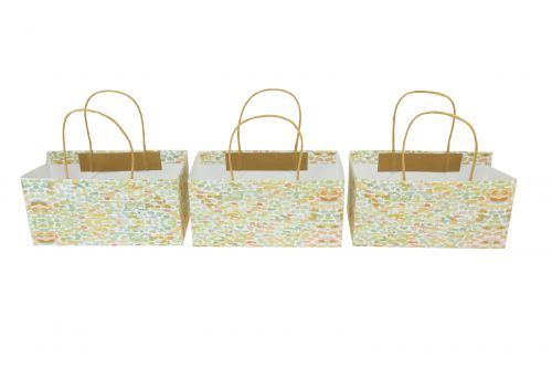 Artikel Gavepose med hanke gavepose mønstret 24×12×12cm 6stk