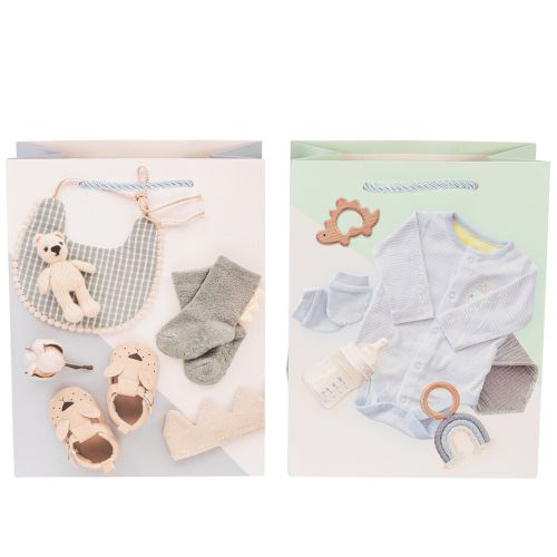 Artikel Gavepose til baby dreng - Ideel til babygaver ved fødslen - 23 cm - 2 stk.