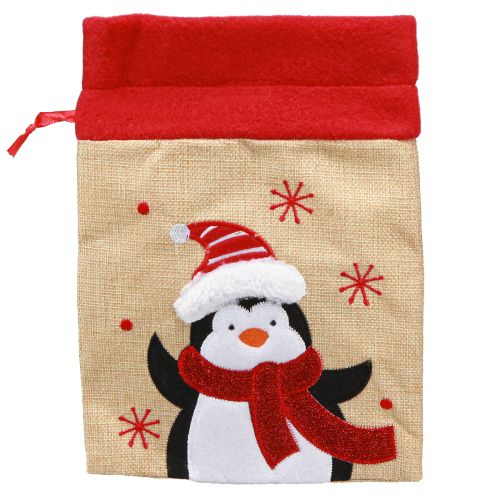 Artikel Gaveposer Julenisse jute look 20×23cm 3stk