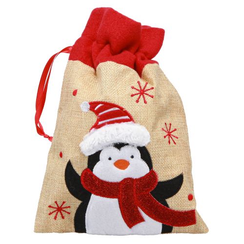 Artikel Gaveposer Julenisse jute look 20×23cm 3stk