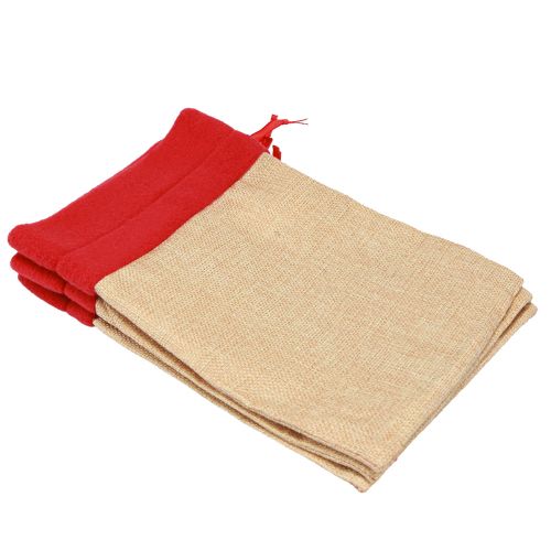 Artikel Gaveposer Julenisse jute look 20×23cm 3stk