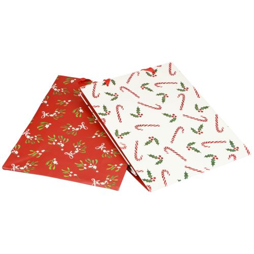 Floristik24 Gaveposer Jul stor gavepose gavepose 26×32×10cm 2stk