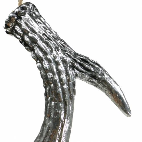 Artikel Dekorative bøjlehorn sølvantik 12cm x 11cm 4stk