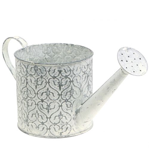 Plantekasse vandkande galvaniseret cremevasket Ø13cm H13cm | Floristik24.dk