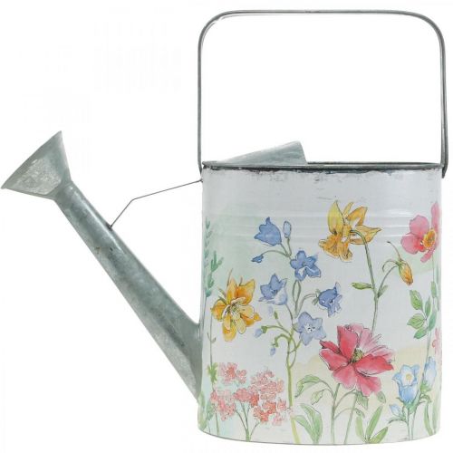 Floristik24 Dekorativ vandkande metal, metal kande blomster vintage L35cm H31cm