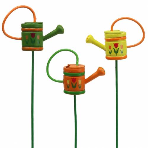 Artikel Blomsterprop vandkande trægrøn, gul, orange assorteret 7,5cm x 5,9cm H30,5cm 12 stk.