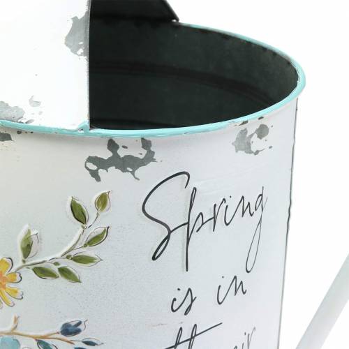 Floristik24 Dekorativ vandingskande med blomstermønster og sigermetal Ø21,5cm H43cm