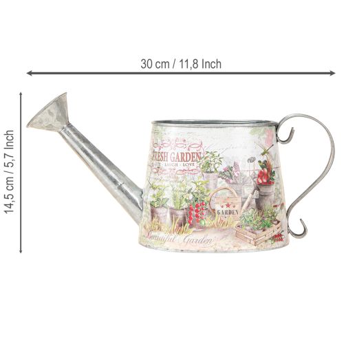 Artikel Vandkande dekoration sølv metal Fresh Garden 30x11x14,5cm