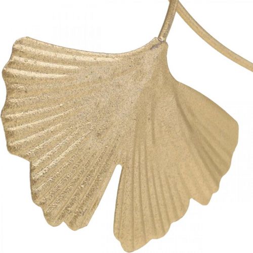 Floristik24 Ginkgo blad metal dekoration gylden dekorativ stik 14cm 12 stk