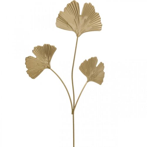 Floristik24 Ginkgo gren metal dekorativ stik Ginkgo Golden 14 × 28cm 6stk