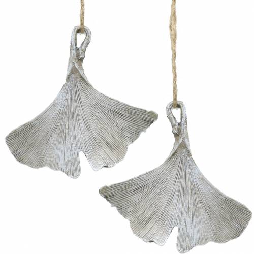 Floristik24 Gravdekoration ginkgo blad til ophæng 10cm 3 stk