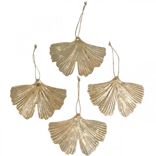 Floristik24 Ginkgo blad vedhæng Ginkgo vintage dekorativ metal 15×11cm 4 stk