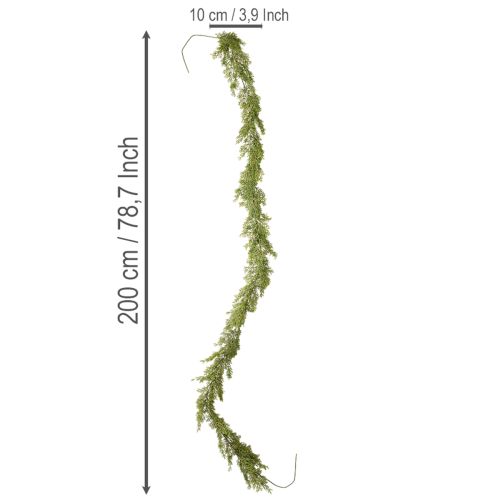 Kunstig gran-guirlande til døre og vinduer, 200 cm | Floristik24.dk