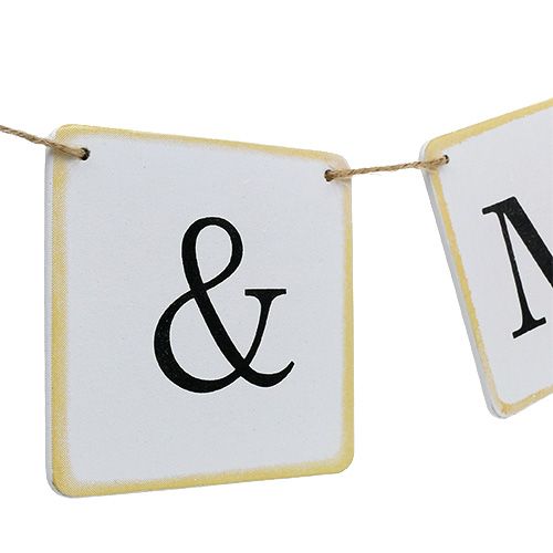 Floristik24 Garland &quot;Mr &amp; Mrs&quot; 85 cm hvid 1 stk