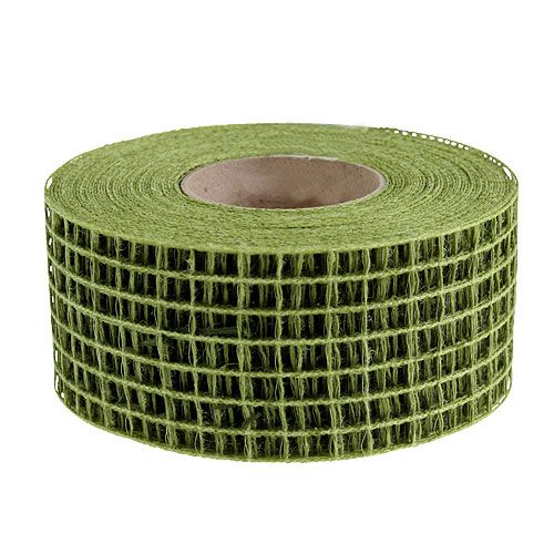 Floristik24 Mesh tape 4,5 cm x 10 m mosegrøn