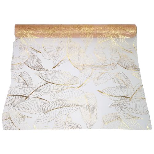 Artikel Bordløber efterår bordløber bladdekoration orange guld 48x450cm