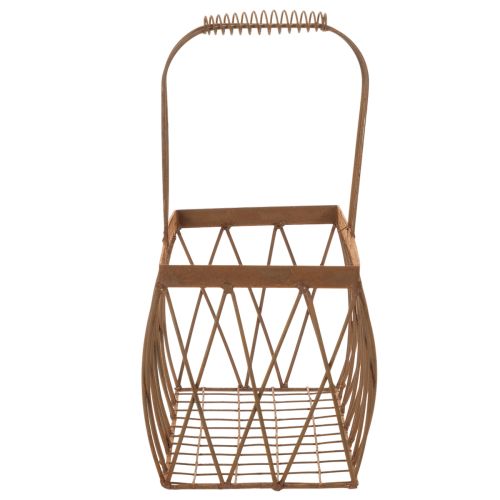 Trådkurv, metal, rustlook, 28x13,5x14 cm, 2 stk. | Floristik24.dk