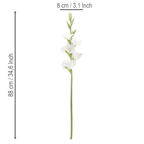 Kunstig gladiolus, lang stilk, til vaser, 88 cm | Floristik24.dk
