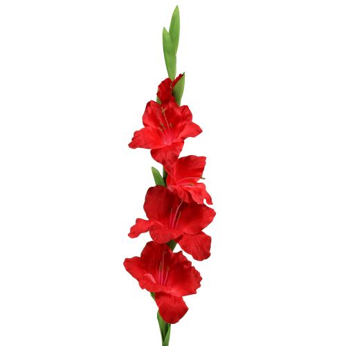 Floristik24 Gladiolus rød kunstig 86cm