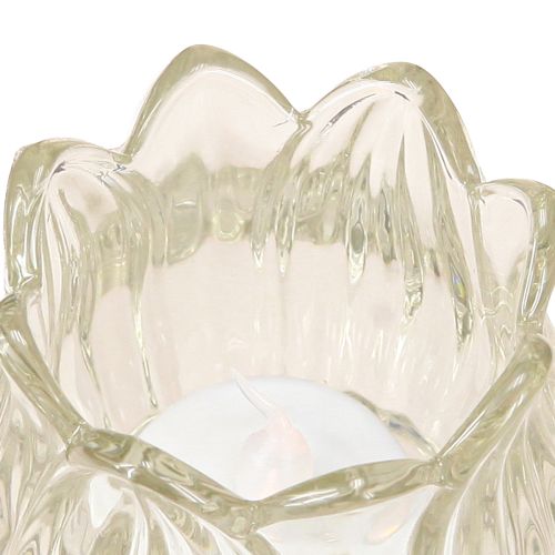 Artikel Glas fyrfadsstage tulipan fyrfadslys glas klar Ø7cm H7cm 2stk