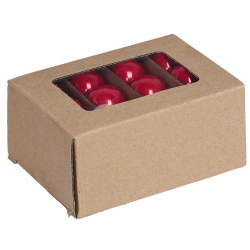 Artikel Glas julekugler rød emalje look mini Ø3cm 22 stk